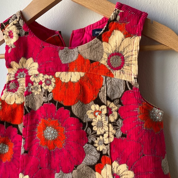 Baby GAP 18-24 Moths Toddler NWT Corduroy Floral Dress - Picture 3 of 11